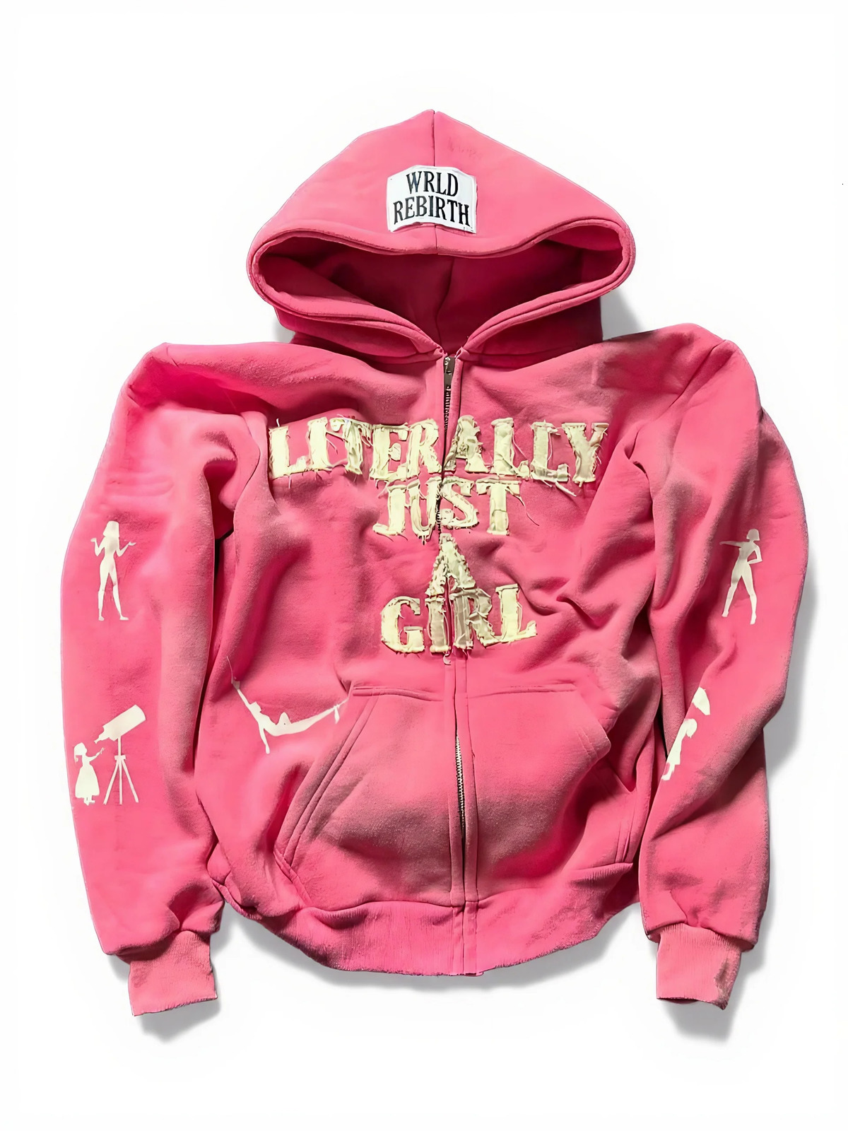 American Y2K hip-hop lettered embroidery hoodie a stylish street style for both men and women with a loose zipper cardigan 251110