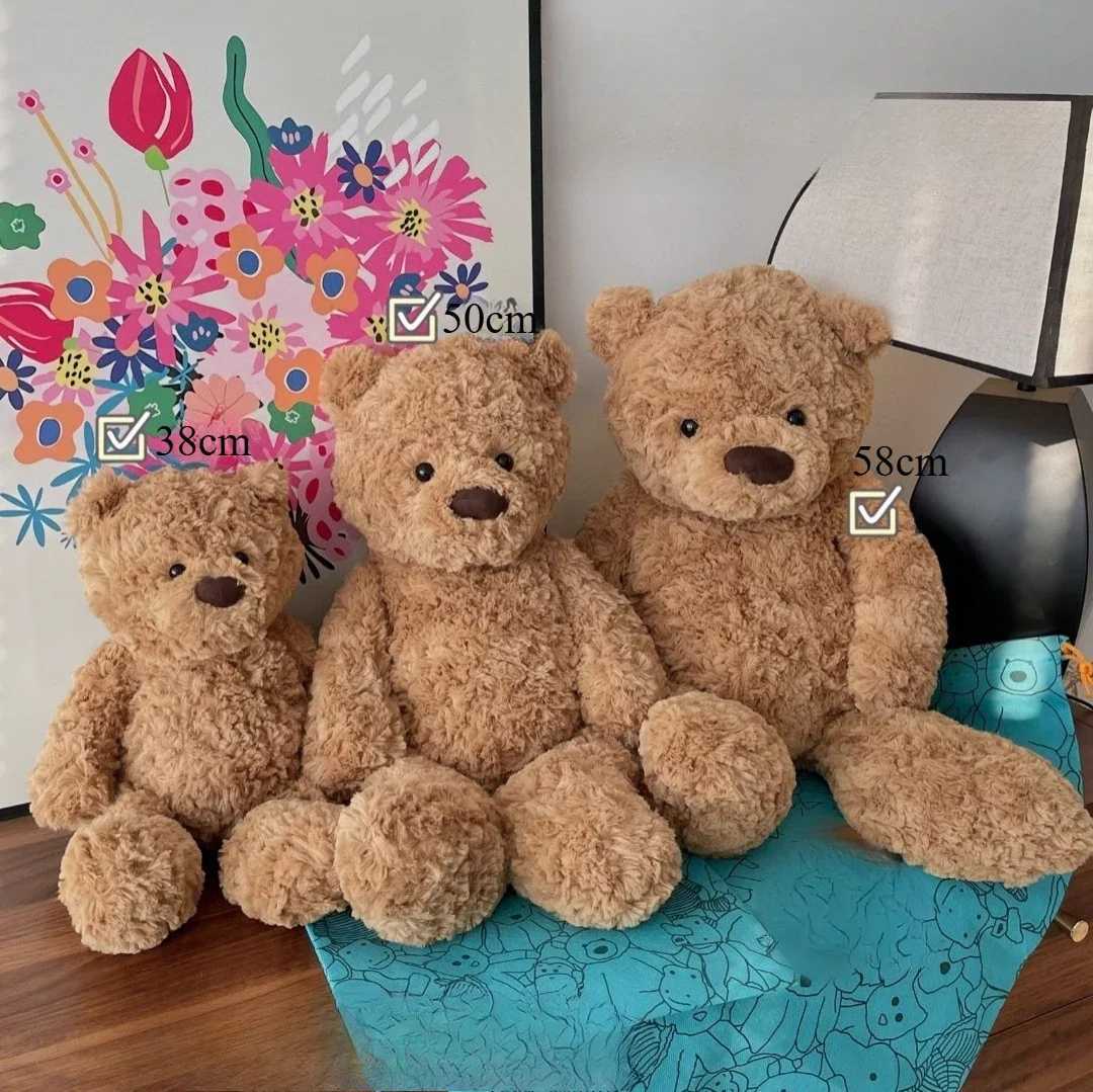 Label Jelly Cat Stupid Bear Classic Cute Teddy Bear Plush Toy Soft Doll Birthday Gift Stuffed Toy W250411