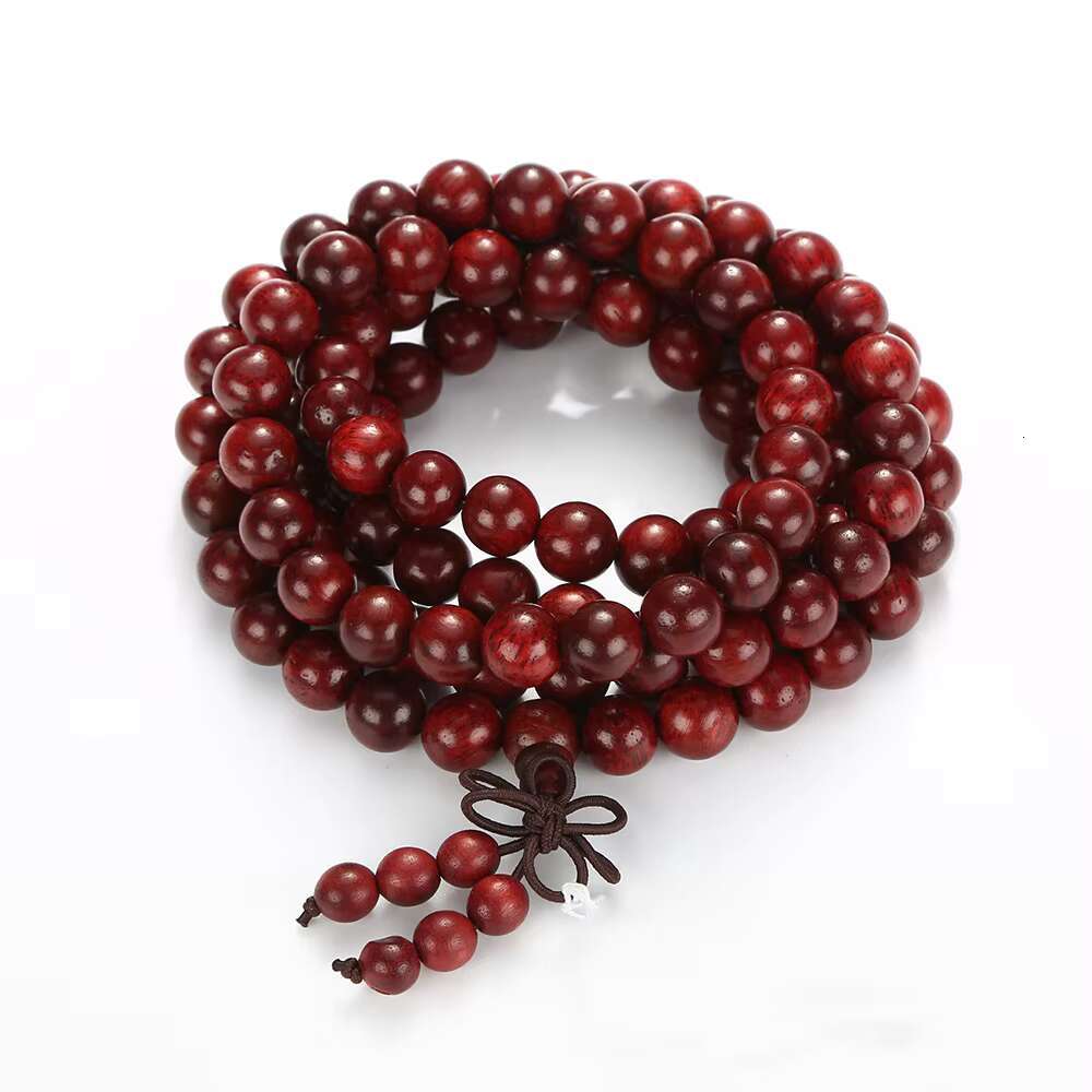 Natural Red Redwood Wood Heart Buddha Bead