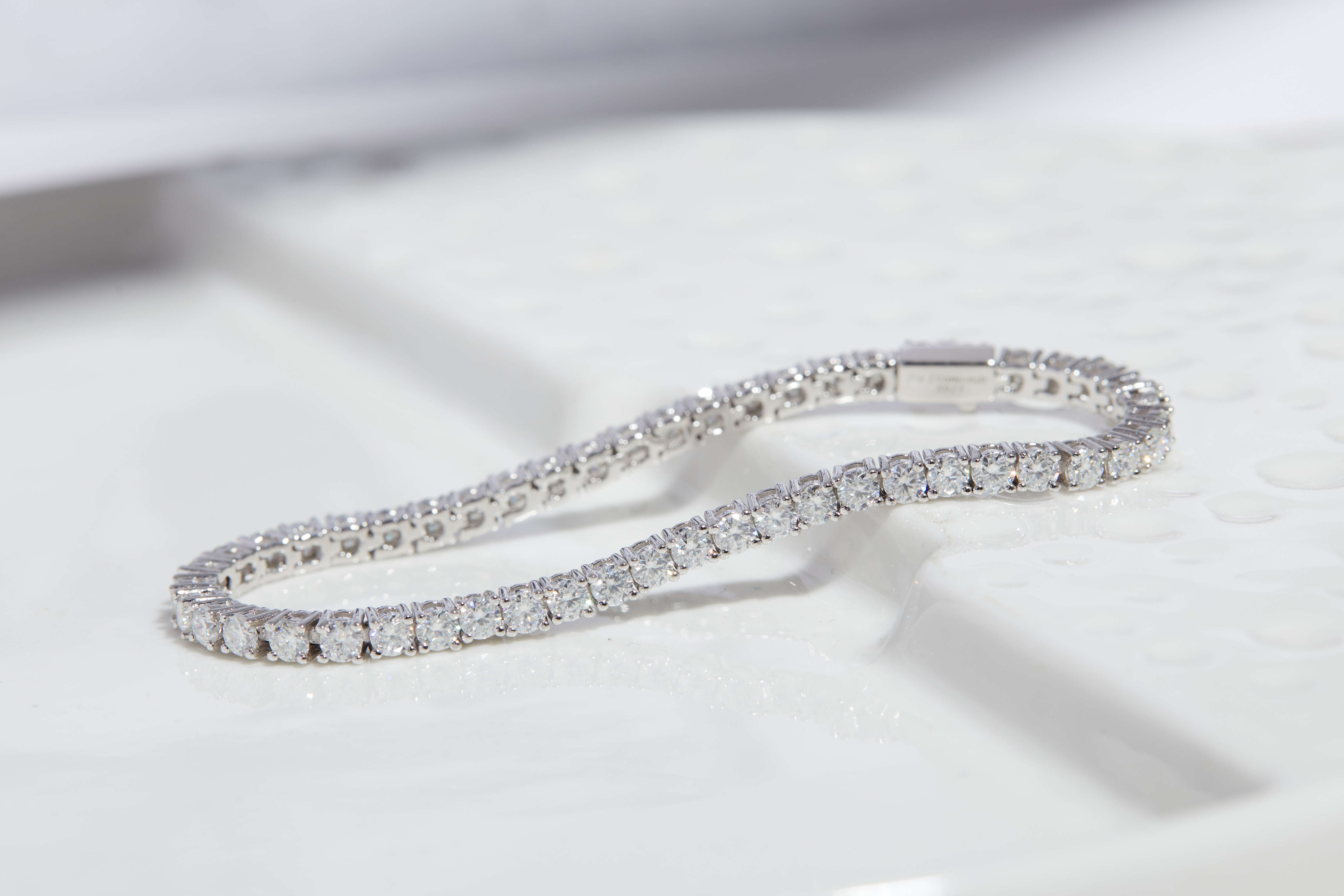 New Popular Custom 2mm S925 Sterling Silver Tennis Chain Zircon Moissanite Gold Plate Length Customizable Bracelets Bangles
