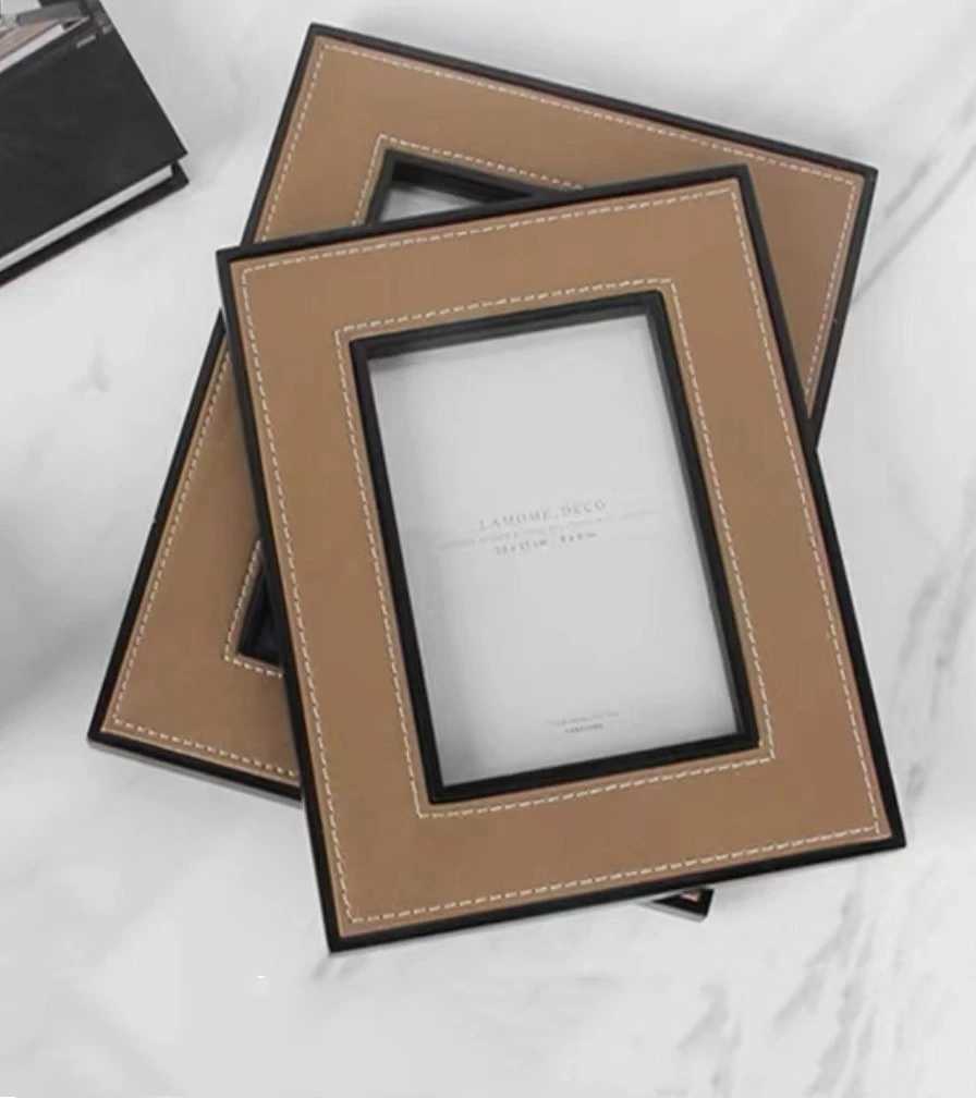 Modern Luxury Leather Photo Frame Home Decoration Item L251110 H260306