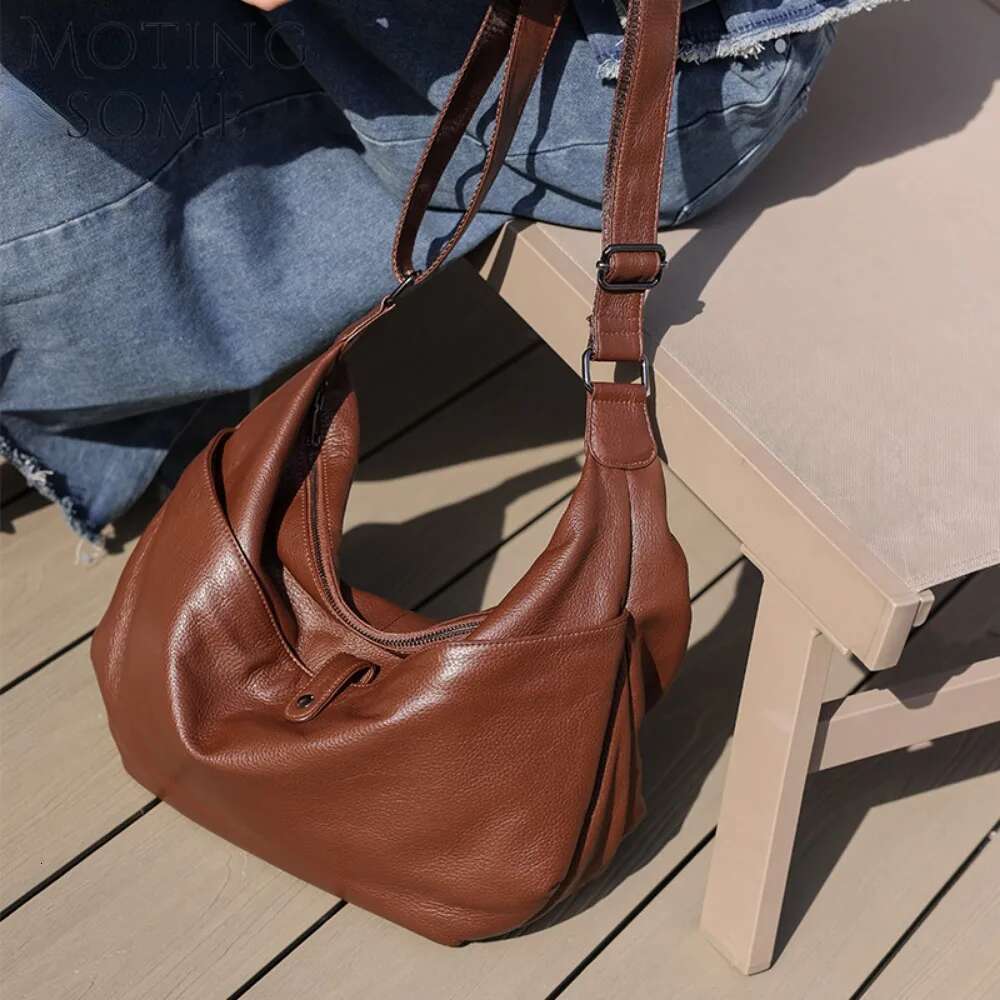 Designer Bag Motingsome Cowhide Women Bags Casual Designer Style Daily Bag Crossbody Shoulder Handbag Messenger Tote Travel Hobos 2024 New