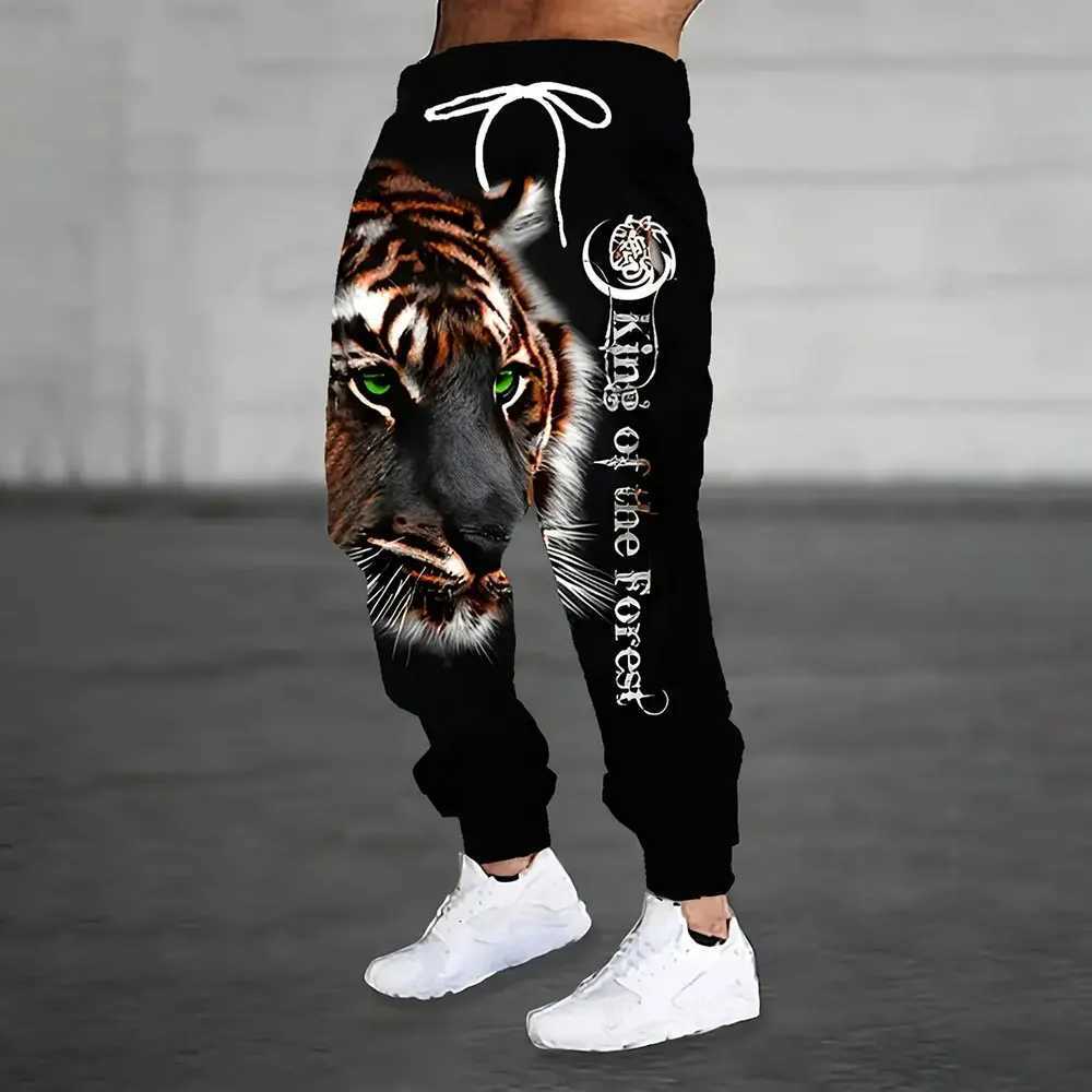 2024 New Graffiti Printed Mens Large Loose Casual Pocket Sweater Pants Winter Thick Warm PantsXJ250410