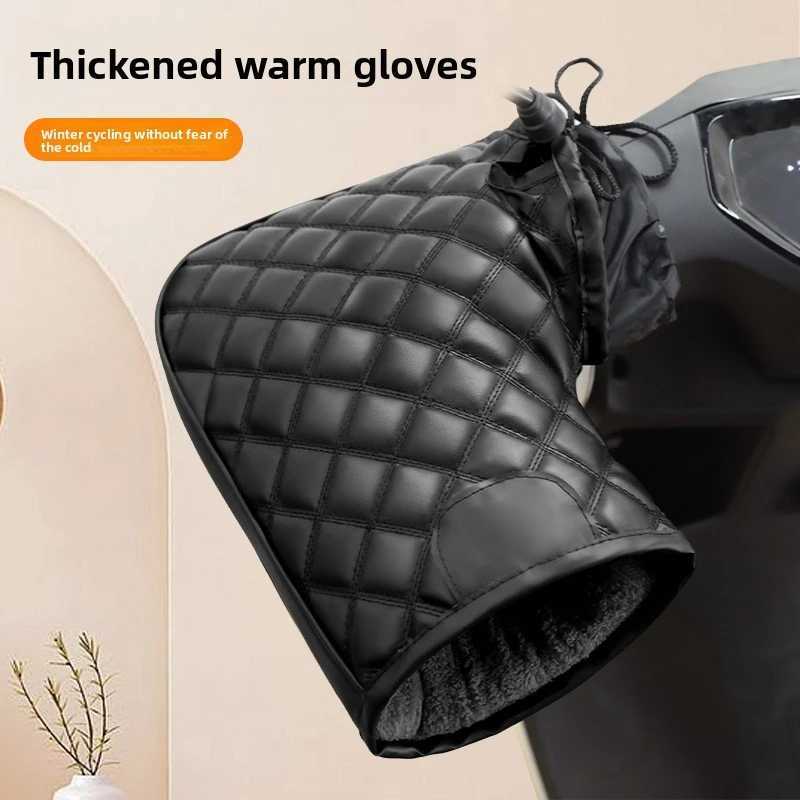 Electric Motorcycle Handle Cover Winter Warm Electric Scooter Gloves Waterproof And Windproof With Thick Cotton Handle Cover S25118