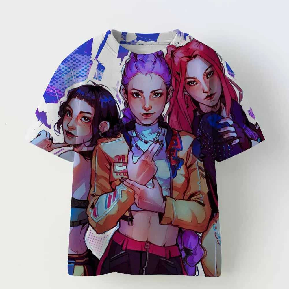 KPop Demon Hunters Tiger Girls Boys T Shirt K-Pop Demon Hunters Childrens Clothing T-shirts Cute Cartoon Print Tee Tops Z251111