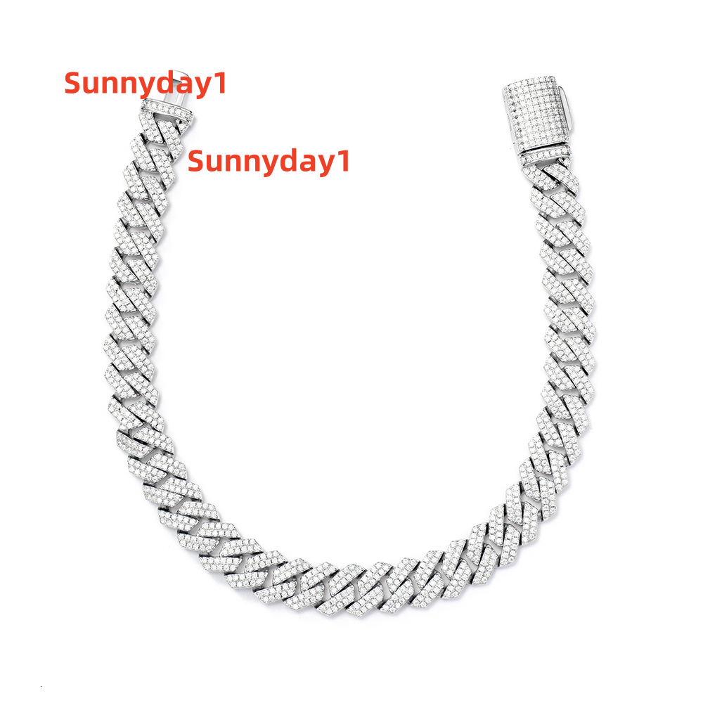 Wholesale 8mm Trendy Hip Hop Sterling Silver for Men Women Moissanite Bracelet Bangle