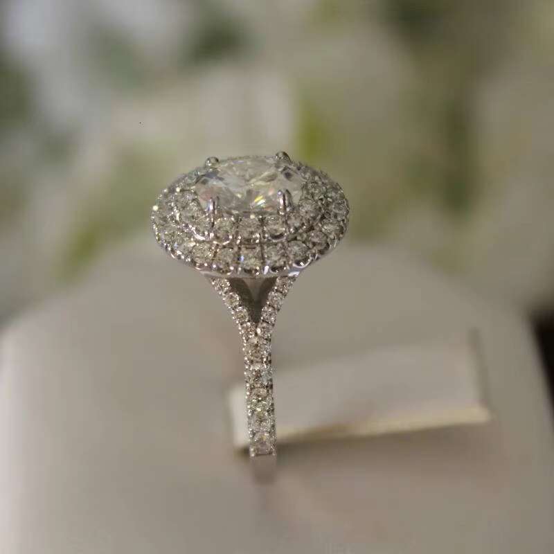 Artificial Mosan Diamond Accessory Ring Plated Engagement Wedding Diamond Ring Pair Engagement Diamond Ring for Women