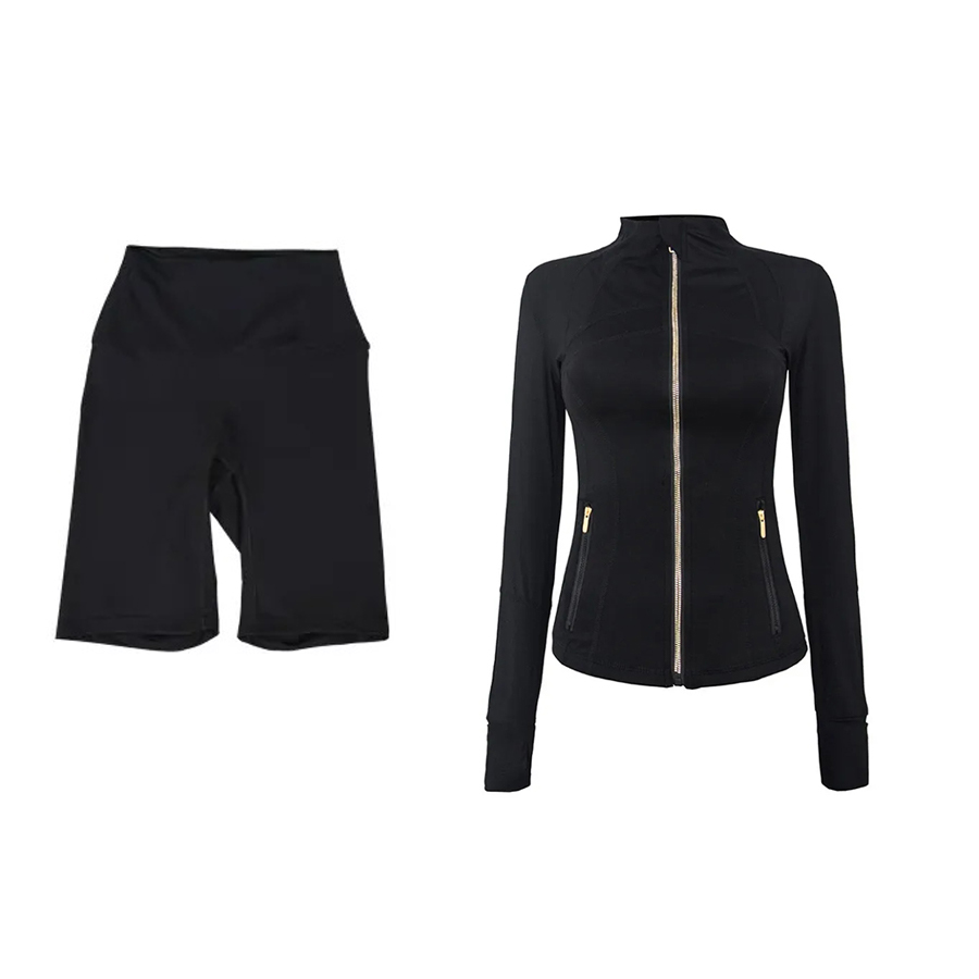 Workout Yoga Sets Shorts Leggings High Waist Sports Jackets Coat Elastic Sportswear Outfits Pants Gym Suits jackets sets gym set gym set