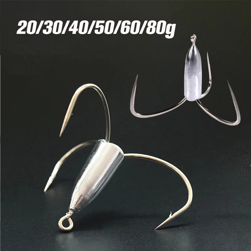 20g40g50g60g80g Carbon Steel Treble Hooks Fishing Anchor Hook Fishing Barbed Hook Fishhook Fishing Accessories 251103