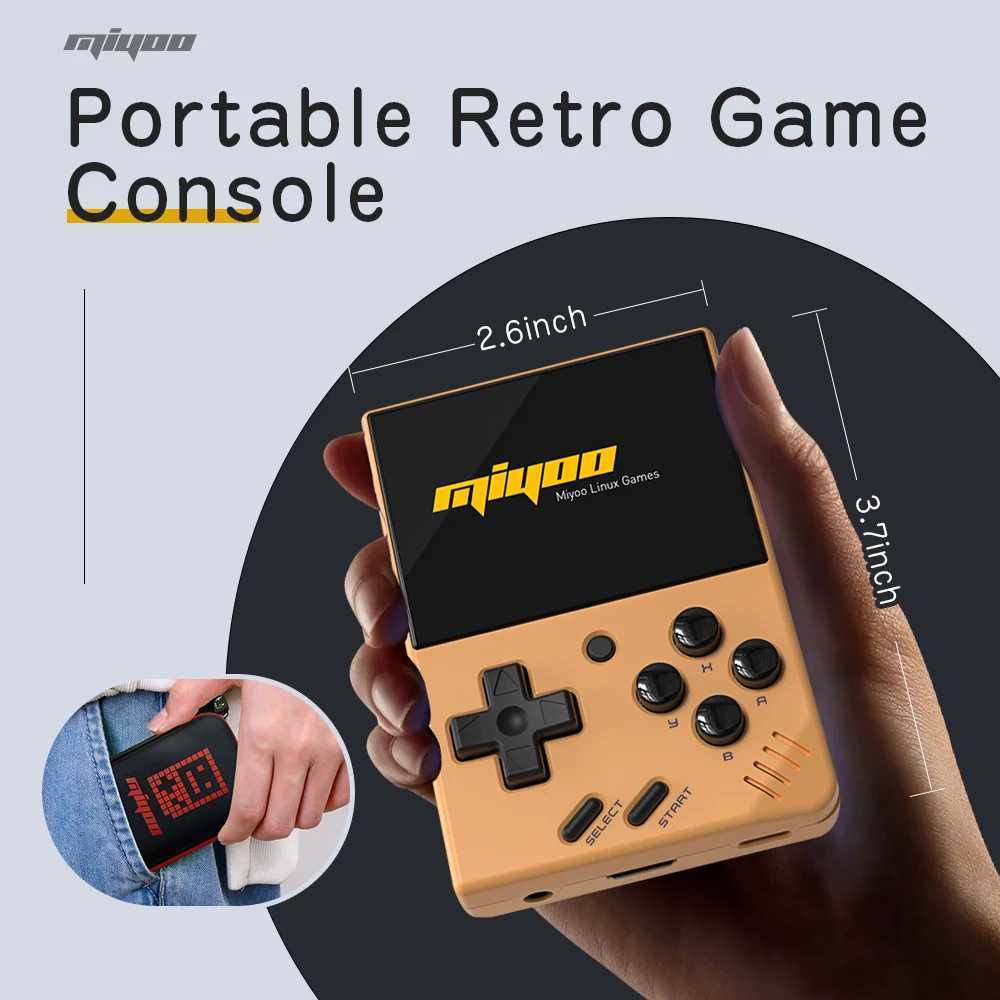 MIYOO Mini V4 Portable Retro Handheld Game Console 2.8-inch IPS Screen Mini Video Game Console Classic Game Simulator Player T250411
