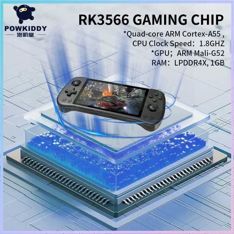 POWKIDDY X55 55 INCH Retro Handheld Portable Video Game Consoles Linux System TV Retro Player 512G 90000 Games P 1GiftM251111