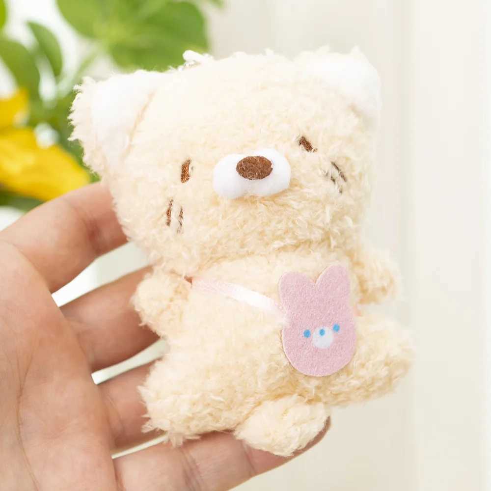10cm Soft Animal Doll Keychain Cute Bear Pendant Keychain Cute Plush Filled Keychain Bag Decoration Couple Friend Childrens Gift W250411