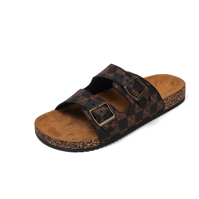 Designer's new fashion slippers for men soft cork soles worn on the beach light comfort home non-slip large size 36-46 free shipping