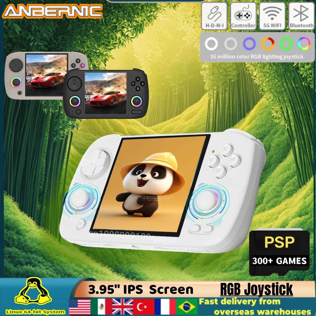 ANBERNIC RG CubeXX Handheld Game Console 395 I SCREEn RGCubeXX Retro Video Gaming Console Linux WIFI P GiftsM251111