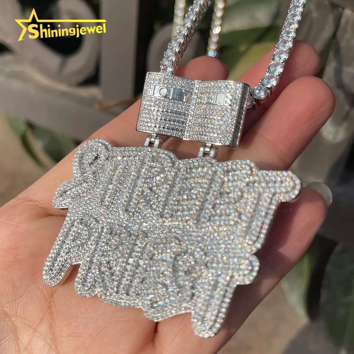 Custom Fashion Men Hip Hop Rapper Jewelry Letter Pendant 925 Silver With VVS D Moissanite Iced Out Diamond Brass Zircon Pendant