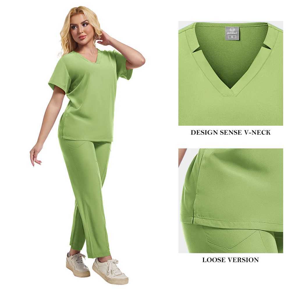 Surgical Uniforms Woman Nursing Enfermeria Sets Top Pant Articles Medical Uniform Scrub Clinical Beauty Sn Spa Hospital Suits X250410