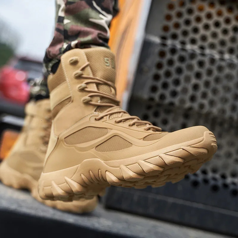 Men Tactical Boots Autumn Special Forces Field Man Boot Lightweight Outdoor Non-Slip Men Shoes Zapatillas Hombre 251110