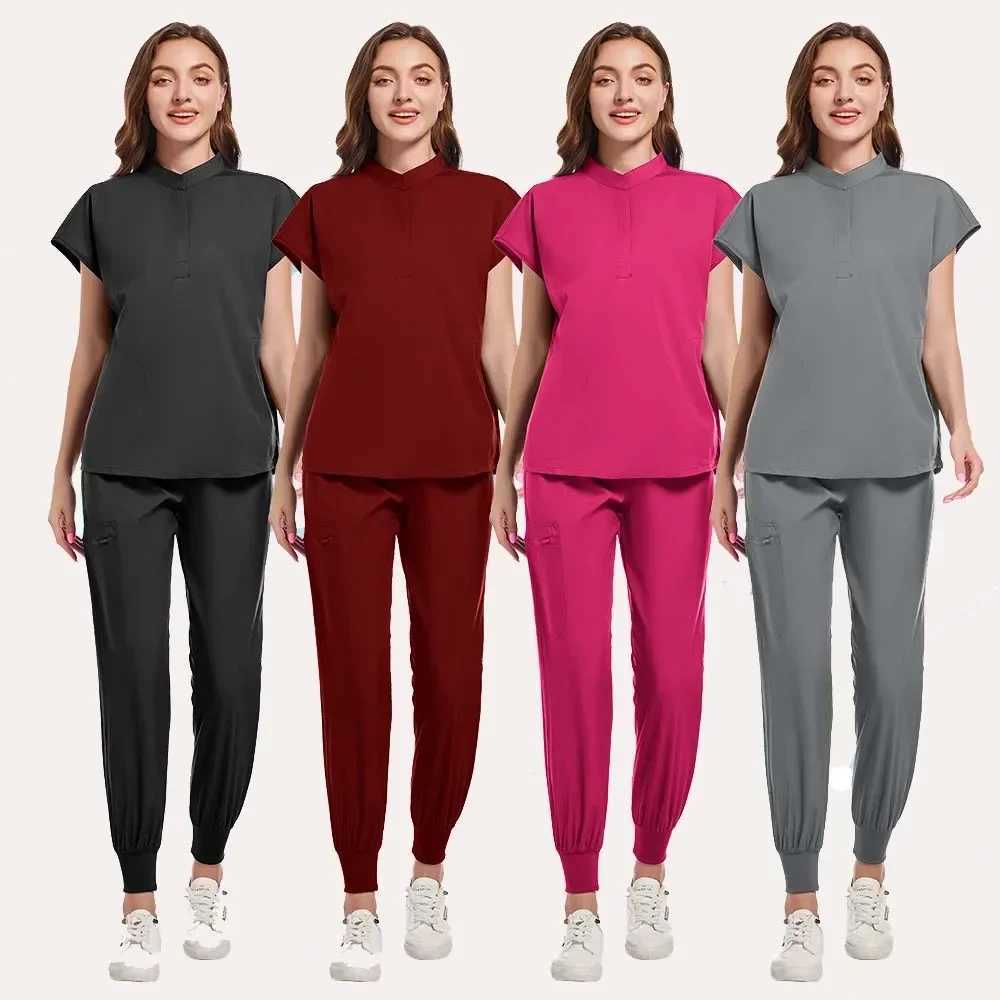 High Quty Medical Uniforms Women Scrubs Sets Nursing Accessories Hospital Beauty Sn Spa Work Clothes Suit Surgical Gowns X2504104