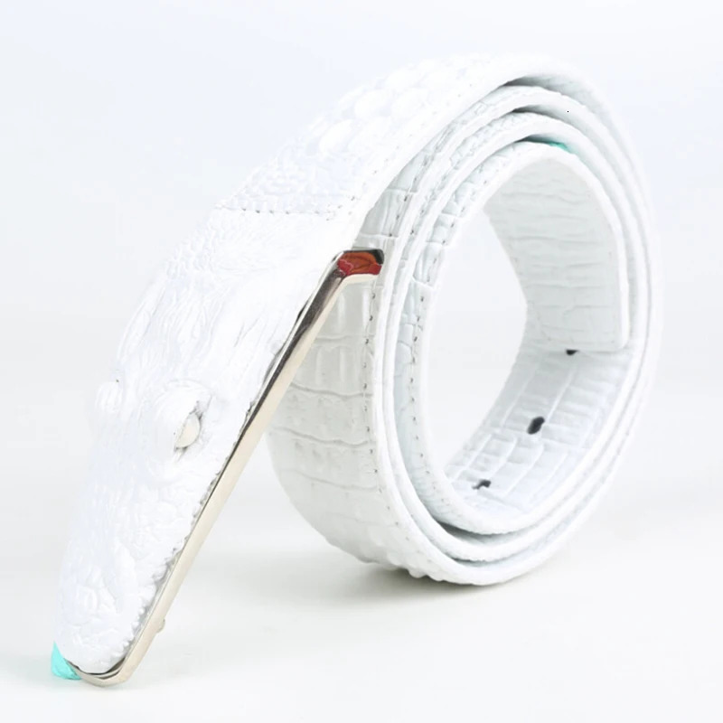 Fashion Mens Belt Pattern Leather Belt Business Casual Simulation Belt Alligator Head Gift For Men 251031