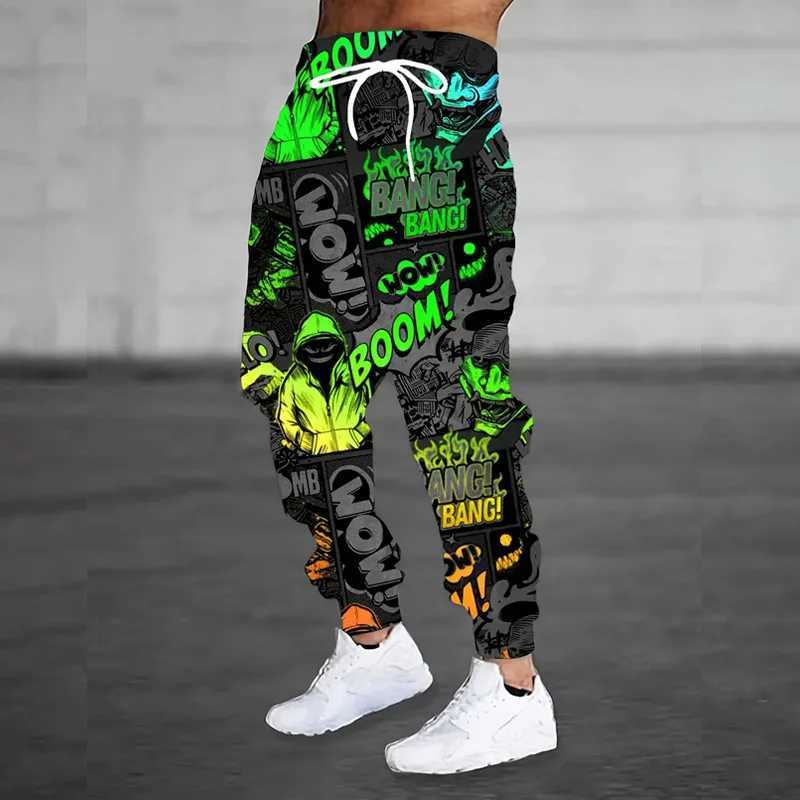Spring Autumn Mens 3D Digital Printing Running Pants Mens Casual Running Trouser Youth Mens Hip Hop Sports TrouserXJ250410