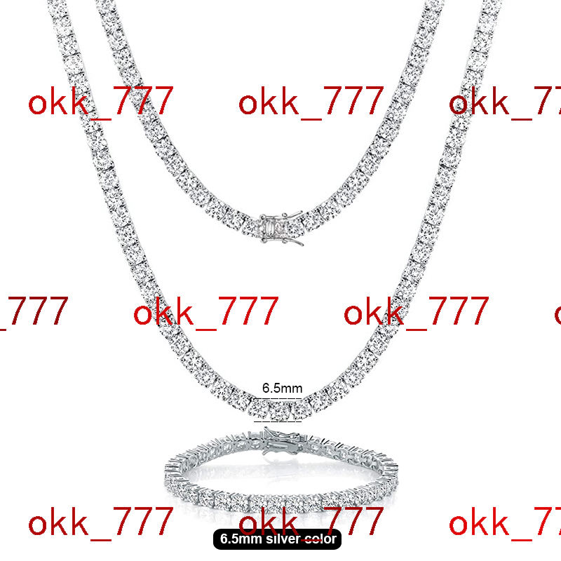 Hot Sale 3mm 4mm 5mm 925 Sterling Silver Gold Plated Diamond Necklace Moissanite Tennis Chain