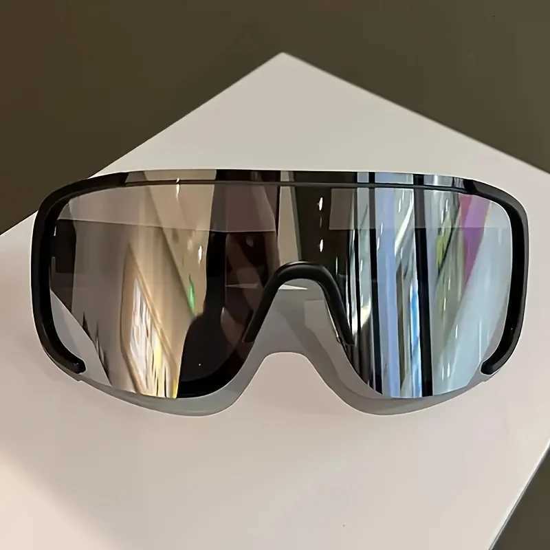 1pc unisex ski glasses PC frame with AC lenses durable pp material non-prescription white-MENS outdoor sports eyewear K251110