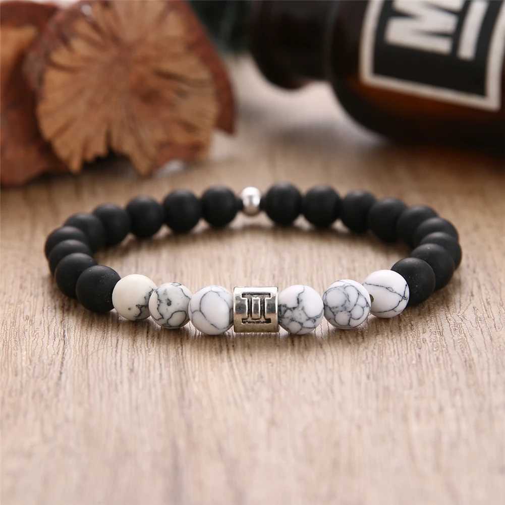 12 Constellations Handmade Beads Volcanic Stone Bracelets For Women Personalized 12 Zodiac Bracelet Bangles on handC250410