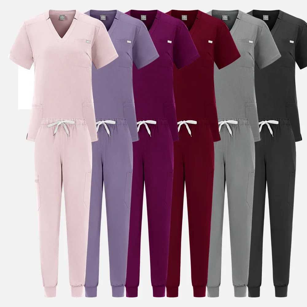 Hospital Medical Scrubs Sets Nurse Doctor Uniforms Nursing Accessories Clinical Workwear for Women Men Beauty Sn Spa Clothes X250410