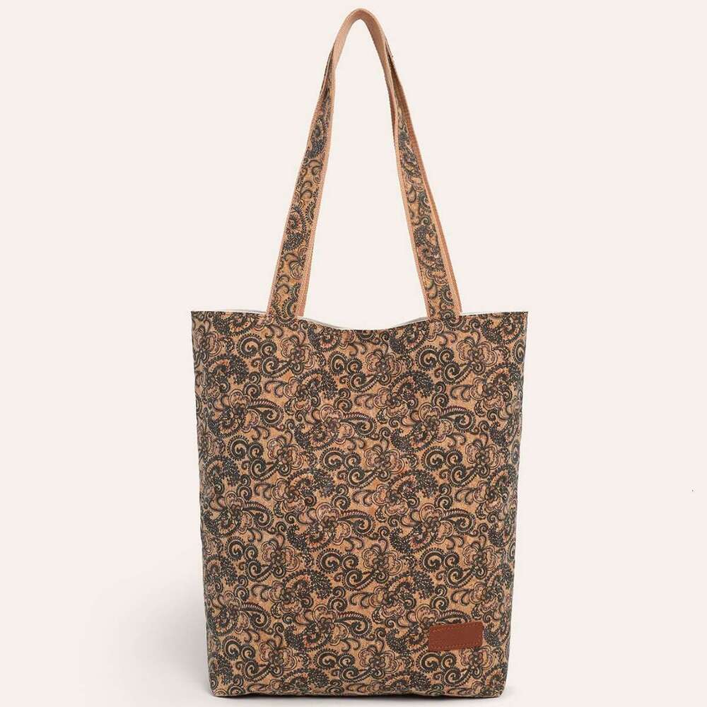 DHcollections Fashionable Cork Tote Bag Stylish, Eco-Friendly Large Shoulder Bag for Work, Commuting, and Shopping