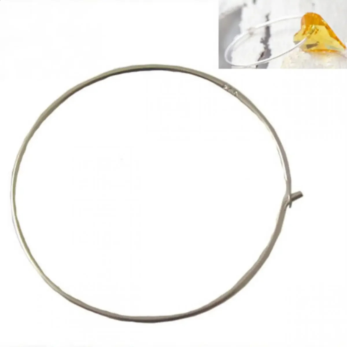 Beadsnice 925 Silver 16mm Ring Earring Base Large Round Earrings Suitable for Women Handmade Earrings Jewelry Component ID27590 250409