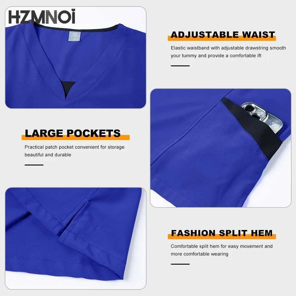 New Hospital Medical Scrub Suits Nurse Uniform Women Medical Clothing for Doctor Scrub Set Beauty Work Clothes Surgery Top Pants X250410