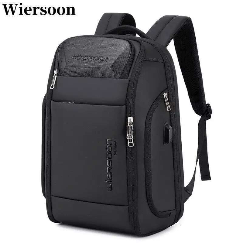 Wiersoon For Men Waterproof Backpack Large Capacity Business Trip Multifunctional Password Anti-Theft Laptop Bag