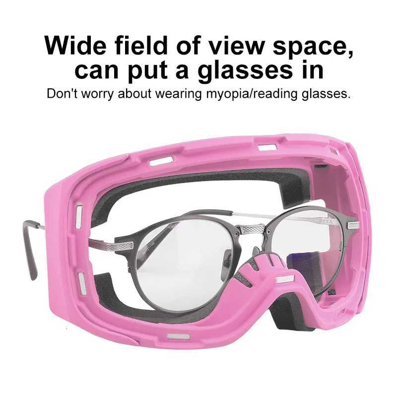 PHMAX Ski GoggLEs UV400 Anti-fog OTG Eyewear LEns Night Vision Yellow LEns Outdoor Sports Snowboard Snow GoggLEs K251110