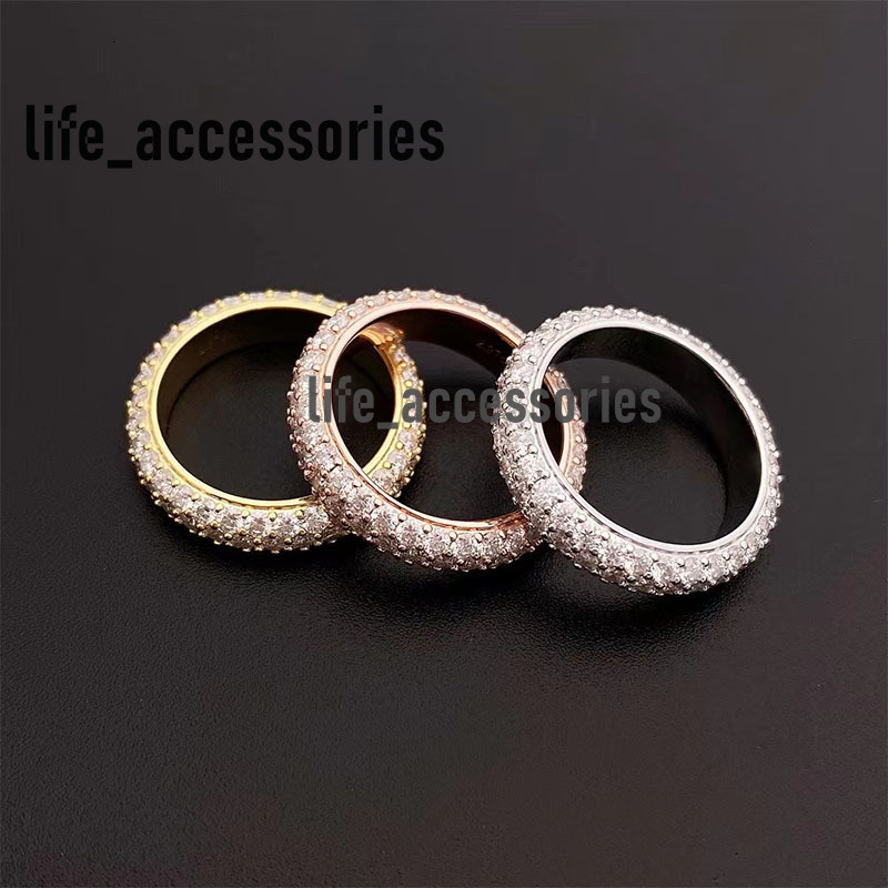Trendy Vvs Moissanite Solid Silver 925 Rose Gold Plated Women Engagement Ring