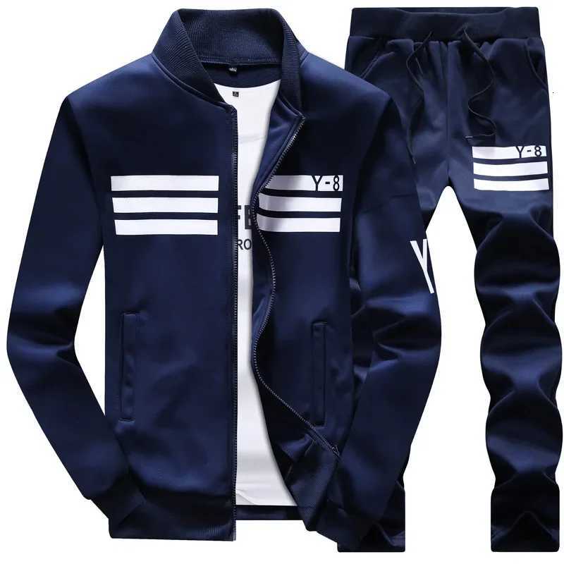 Plus Size 9XL 8XL 7XL Mens Sporting Suit Male Tracksuit Men Spring Autumn Casual Sportswear 2 Piece Set JacketPants ClothingT251111