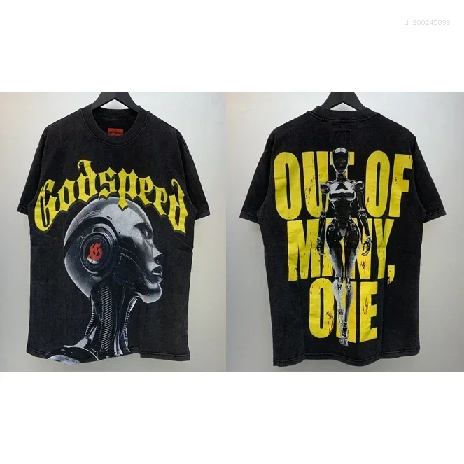 Men's T Shirts Niche Fashion Brand Seller Crew-neck Short-sleeved T-shirt Letter Printing Couple Casual Topper