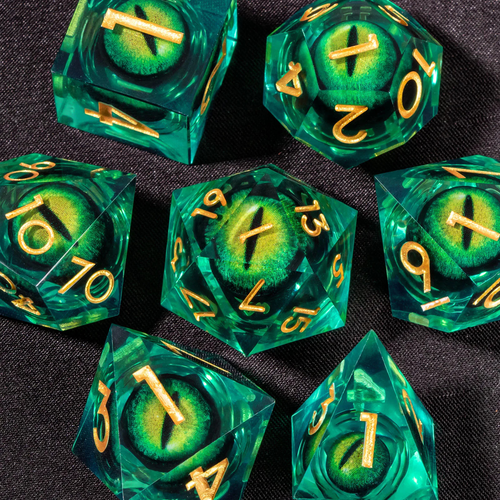 DND Liquid Core D D Dice Set Sharp Edge Resin Dungeon and Dragon Dice Role Playing RPG D and D Dice D20 D12 D10 D8 D6 D4 250403