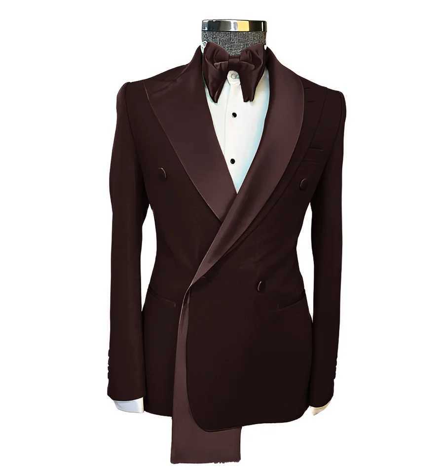 Mens Set Single Jacket Wedding Groom Tailcoat Peak Collar Design Mens Fashion Customized Clothing Jacket W250410