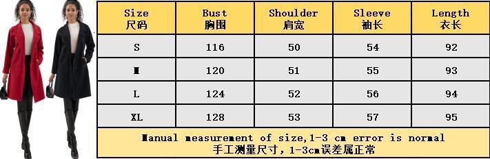 Autumn and winter new women's long lace up woolen solid color simple slim fit coat