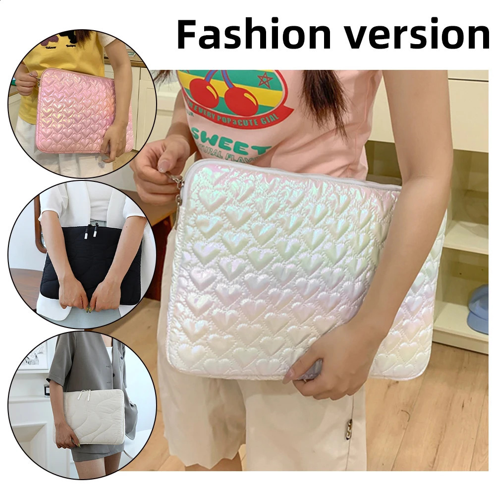 Preppy Laptop Sleeve Case Bag Within 15 Inch Protective Puffy Laptop Sleeve Protective Notebook Computer Sleeve for iPad 250407