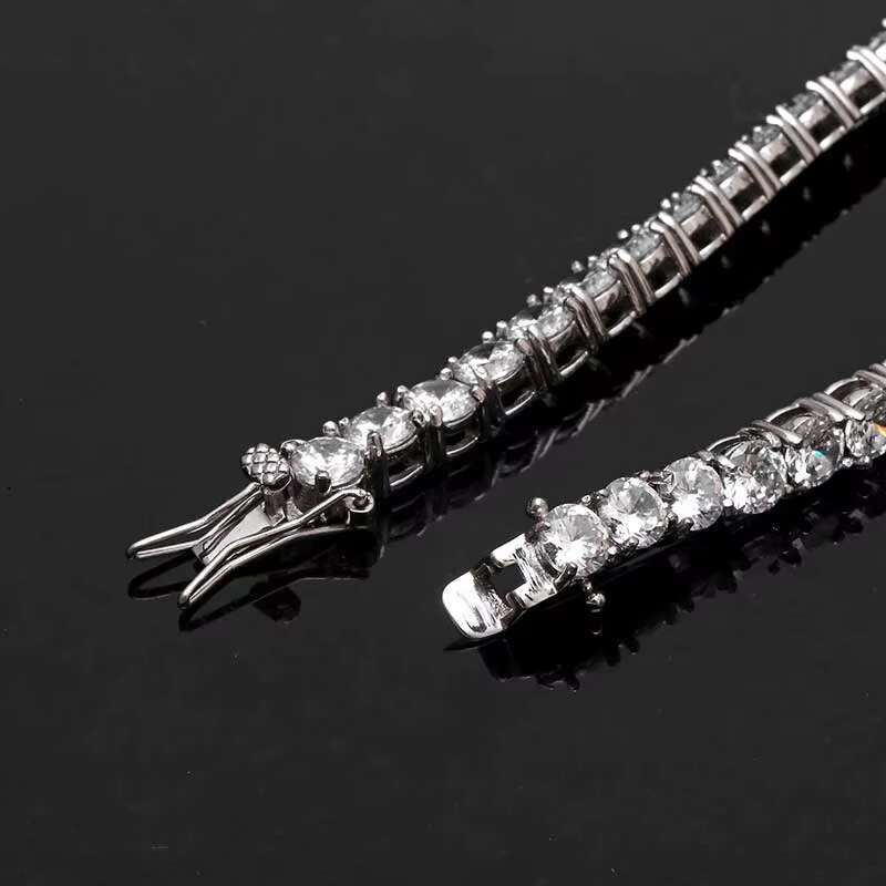 3MM 4MM 5MM Moissanite Tennis Necklace Moissanite Manufacturer Jewelry Gift Hip Hop Fashion Cuban Chain Necklace