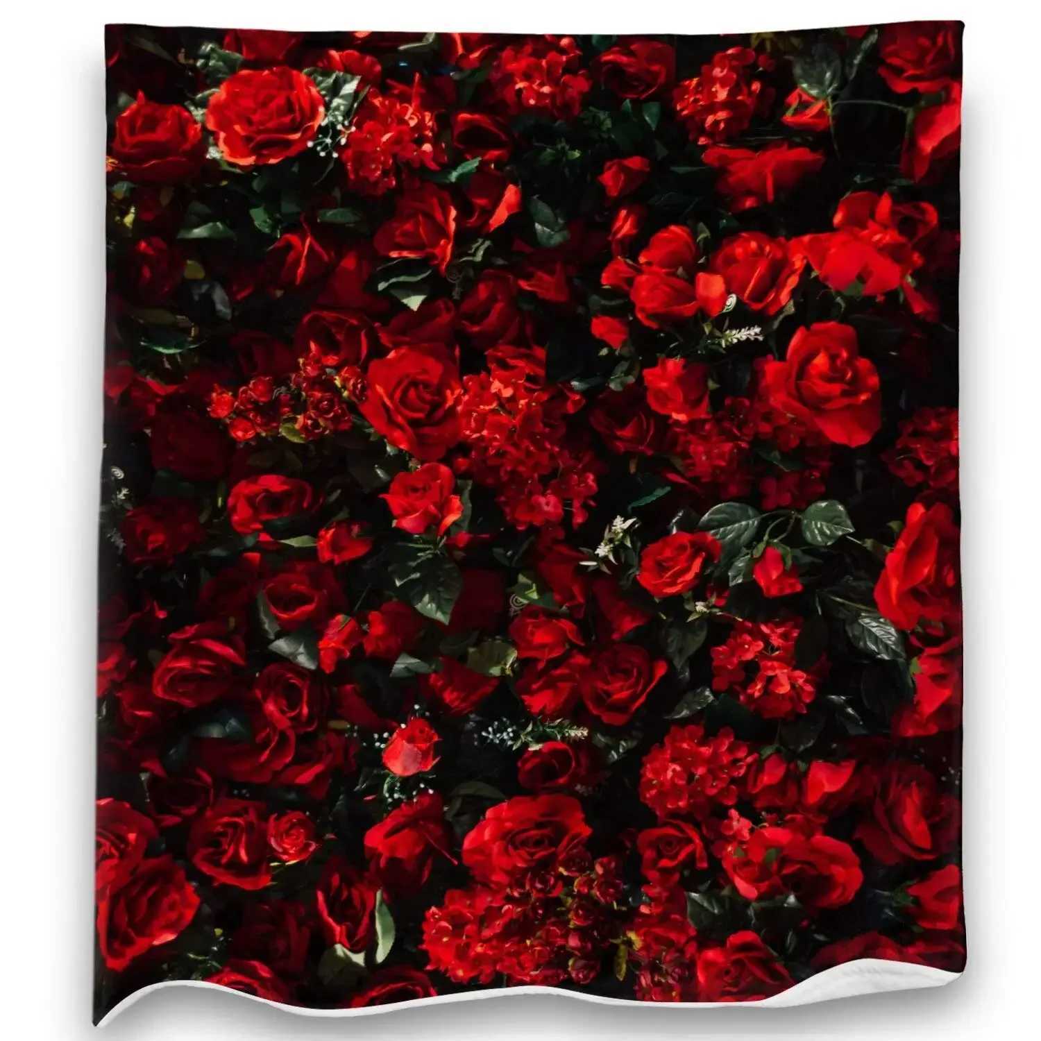 Red Rose Blanket Rose Flowers Throw Blanket Soft Warm Premium Flannel Blanket for Sofa Chair Bed Office Travelling Camping Gifts C251111