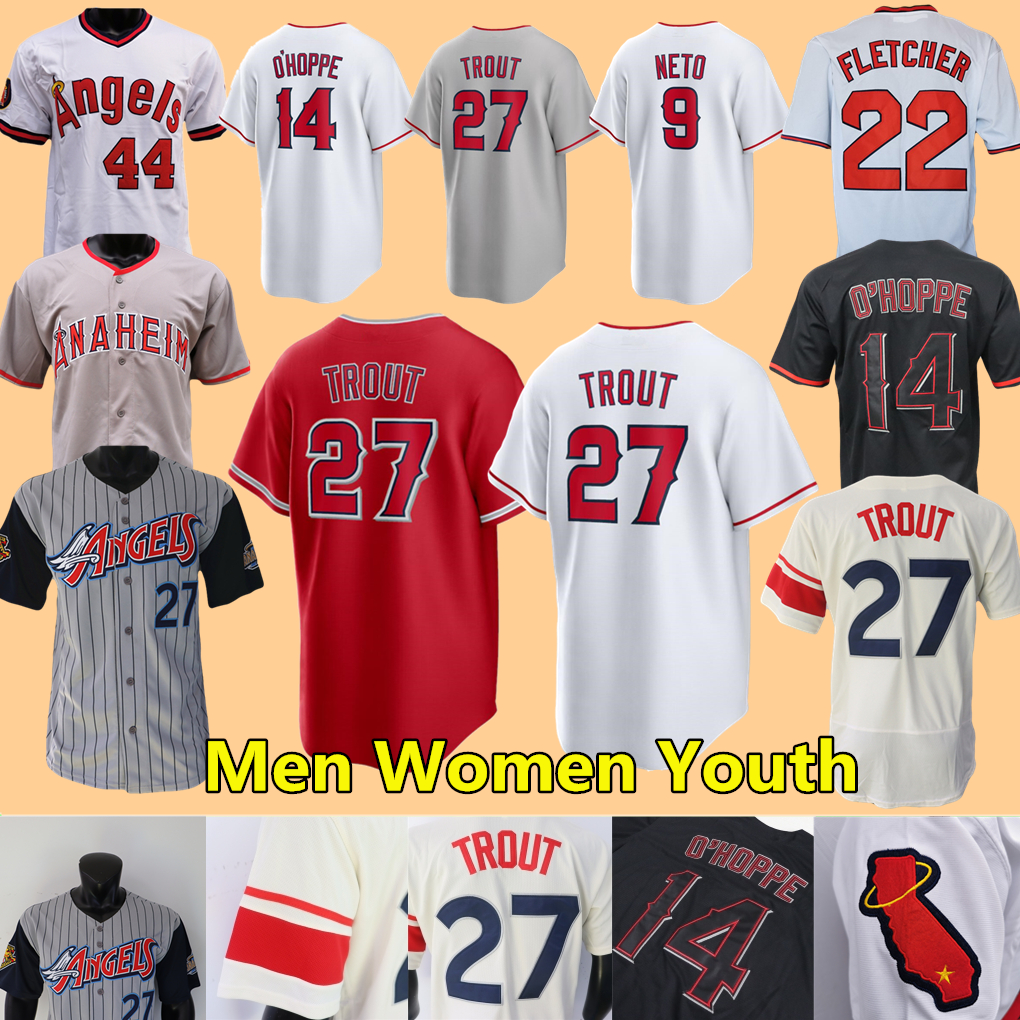 Baseball Jersey Mike Trout Zach Neto Logan O'Hoppe Vladimir Guerrero Reid Detmers Jo Adell Jorge Soler Taylor Ward Kikuchi Ryan Anderson Joyce Moncada