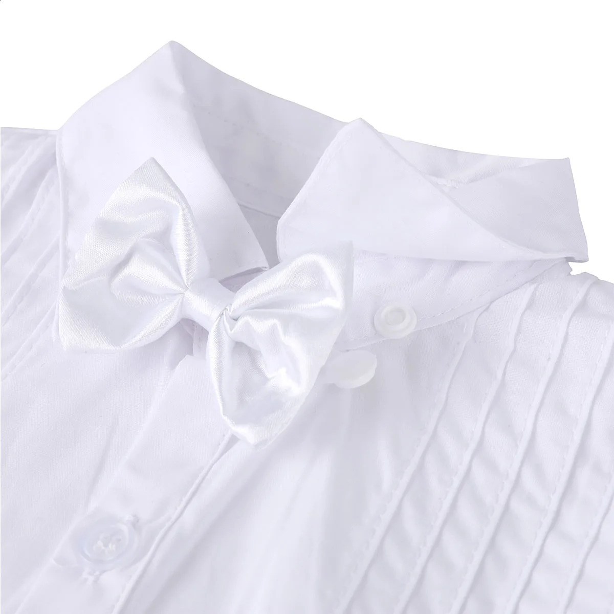 Baby Boy Baptism Outfit Infant White Christening Suit with Hat Toddler Wedding Birthday Party Clothing Long Sleeved Tuxedo 5PCS 250410