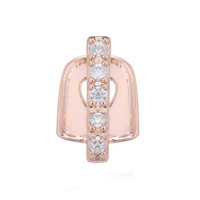 Hip Hop cubic zirconia single standing teeth Grilz bottom teeth cap oral teeth role-playing jewelry W250412