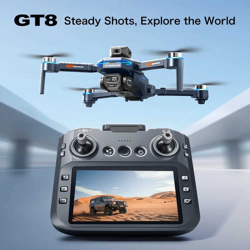 GT8 4K Professional Drone 8K Camera Aerial FPV Bles Motor Avoiding Obstacle with Large Sn Remote Control Folding RC Dron H251112
