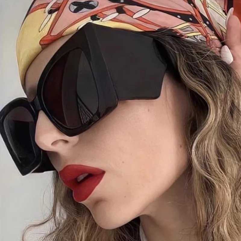 Big Frame Cat Eye Butterfly Sunglasses Women Vintage Trendy Sun Glasses Punk Oversized Luxury Brand Designer Sexy Wide Leg Shade Z250411