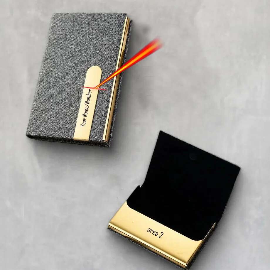Custom Personalized Business Card Holder Wallet with Names Groomsman Designer Cardholders Fathers Day Gifts for Him ddmythur