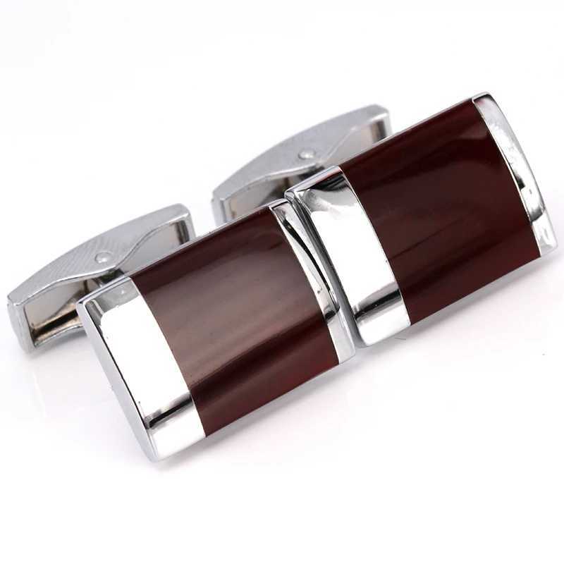 HYX enamel cufflinks mens French red shirt cufflinks mens jewelry wedding groom mens cufflinksT250412