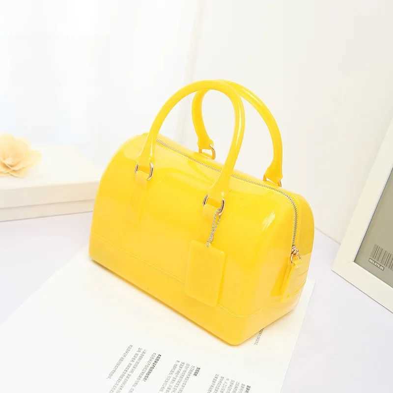 1 Jelly Cross Shoulder Bag PVC Transparent Pillow shaped Handbag Macar Colorful Womens Casual Handbag European StyleXJ250412